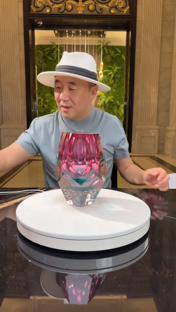 【闪购商品】摆件AJ05502金红水母小花瓶