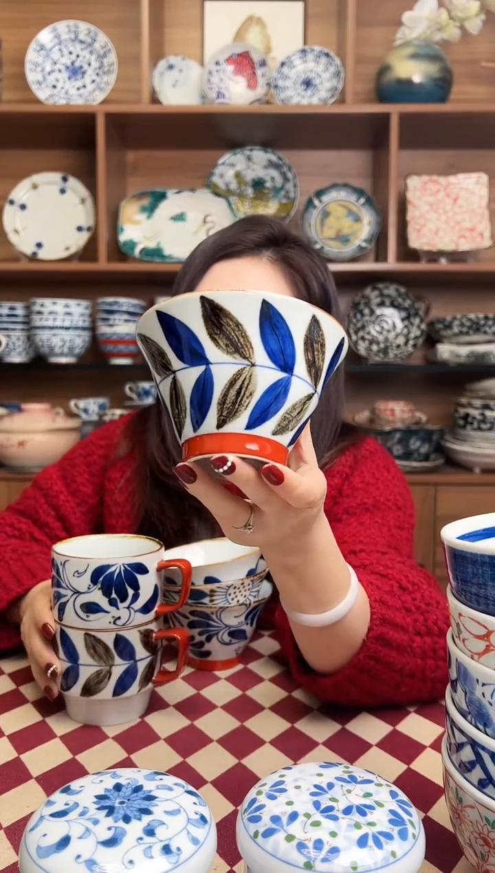 【闪购商品】瓷片翔芳窑柳叶 11.5cm斗笠碗