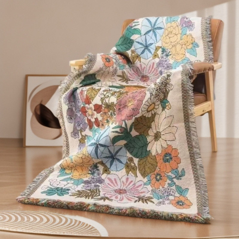 【国色天香90*330】沙发巾盖毯四季通用沙发垫ins防尘罩双面毯子沙