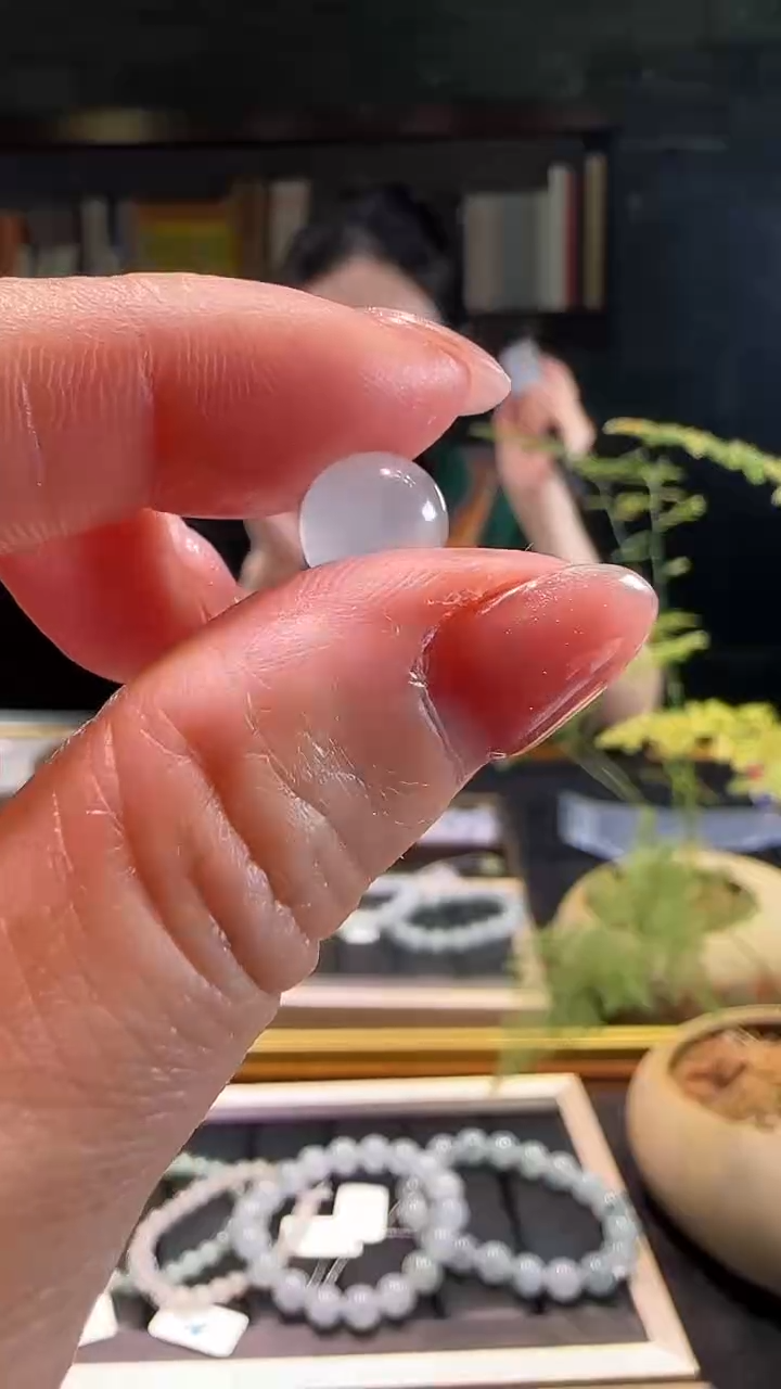 【闪购商品】翡翠散珠未镶嵌天然缅甸翡翠白冰单珠