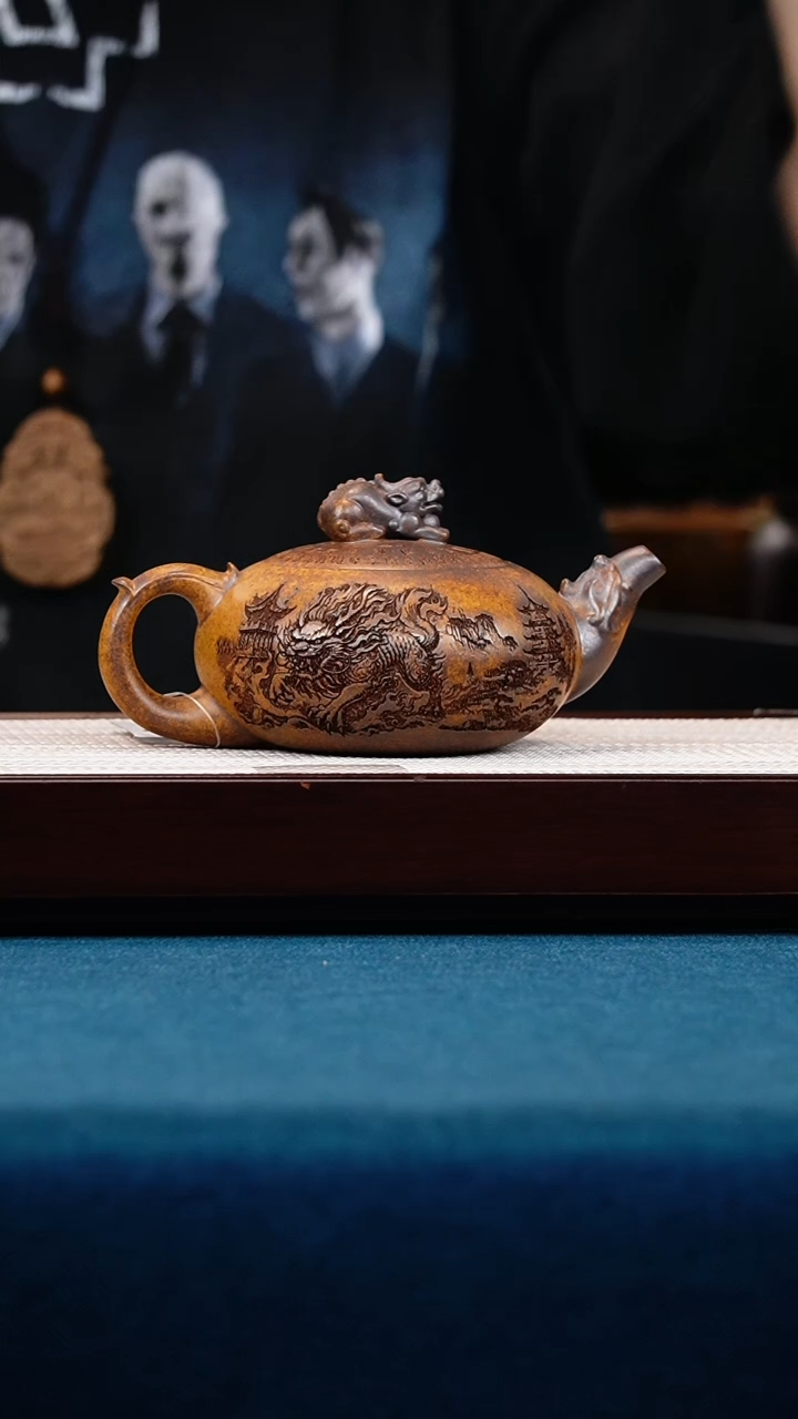 茶壶紫砂龙骨金砂天官赐福