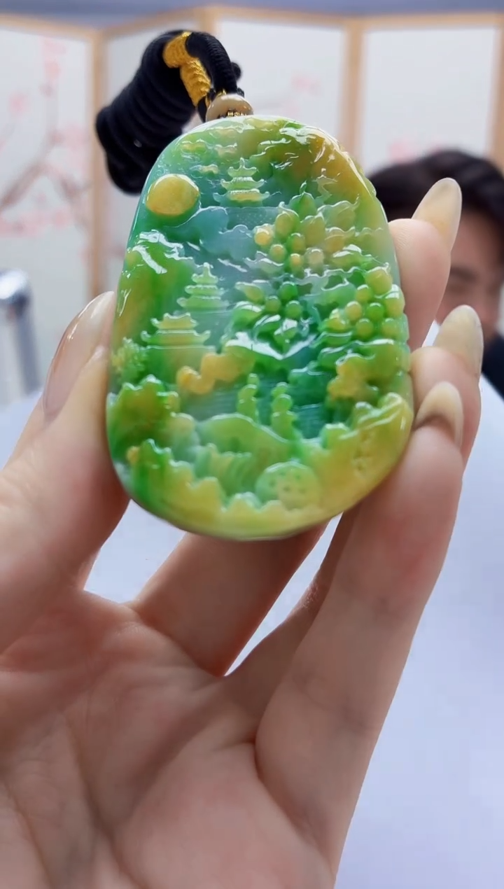 未镶嵌定制翡翠5060jw-毛货挂件121