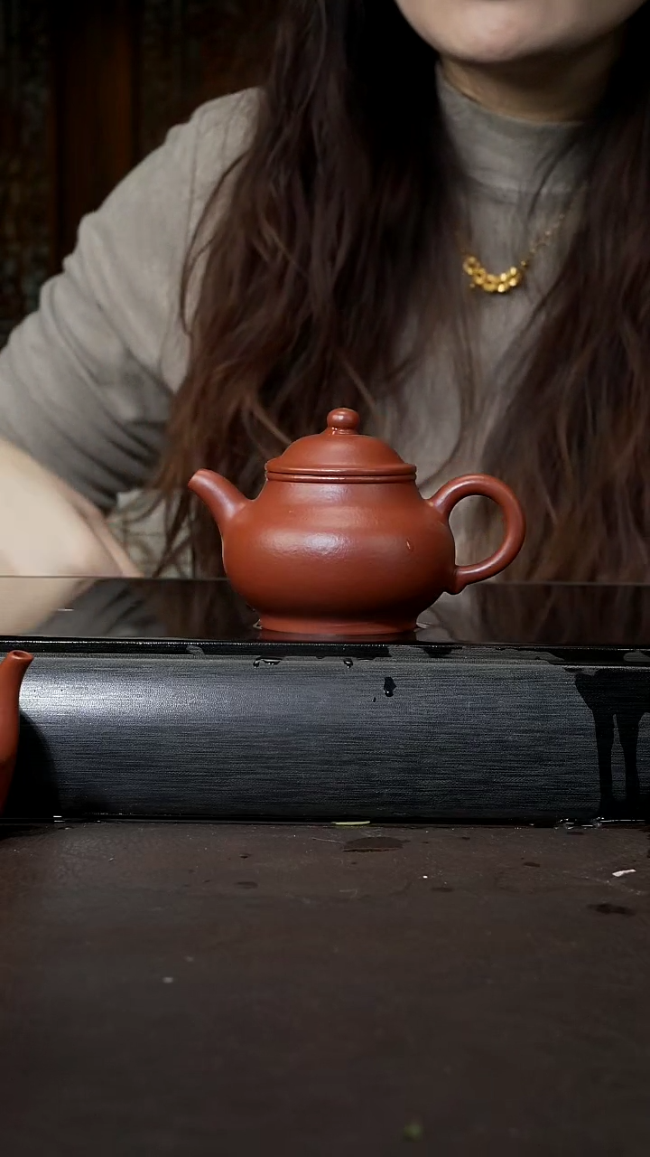 【闪购商品】紫砂茶壶潘壶 朱泥120cc 72