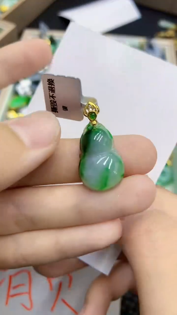 翡翠未镶嵌颈饰             1