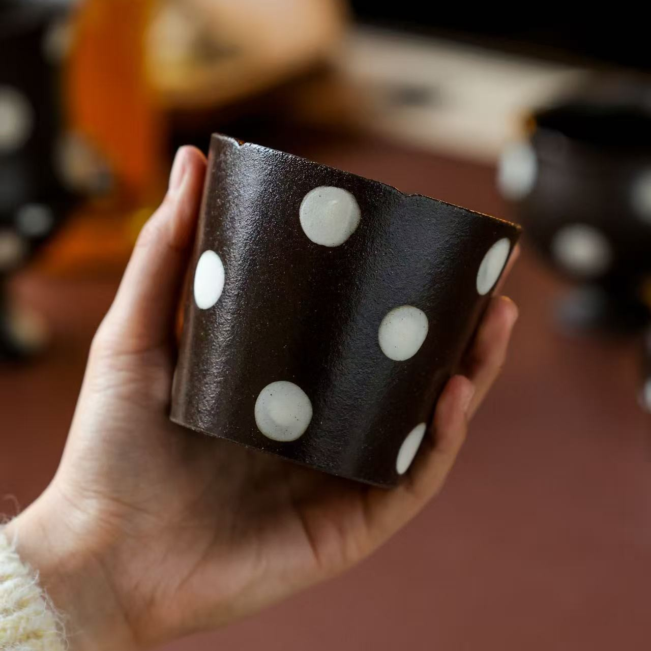 015复古景德镇波点高颜值小众