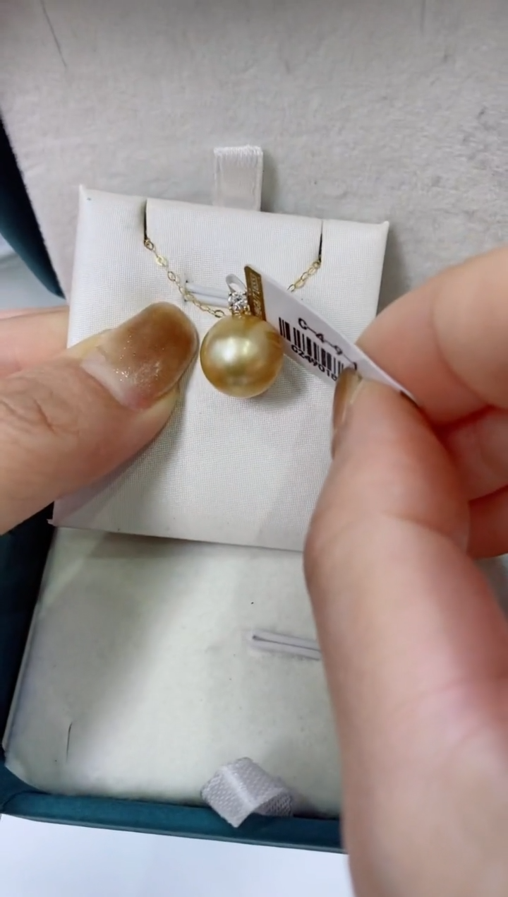 【闪购商品】18K金镶嵌海水珍珠LL珍珠吊坠@@c249