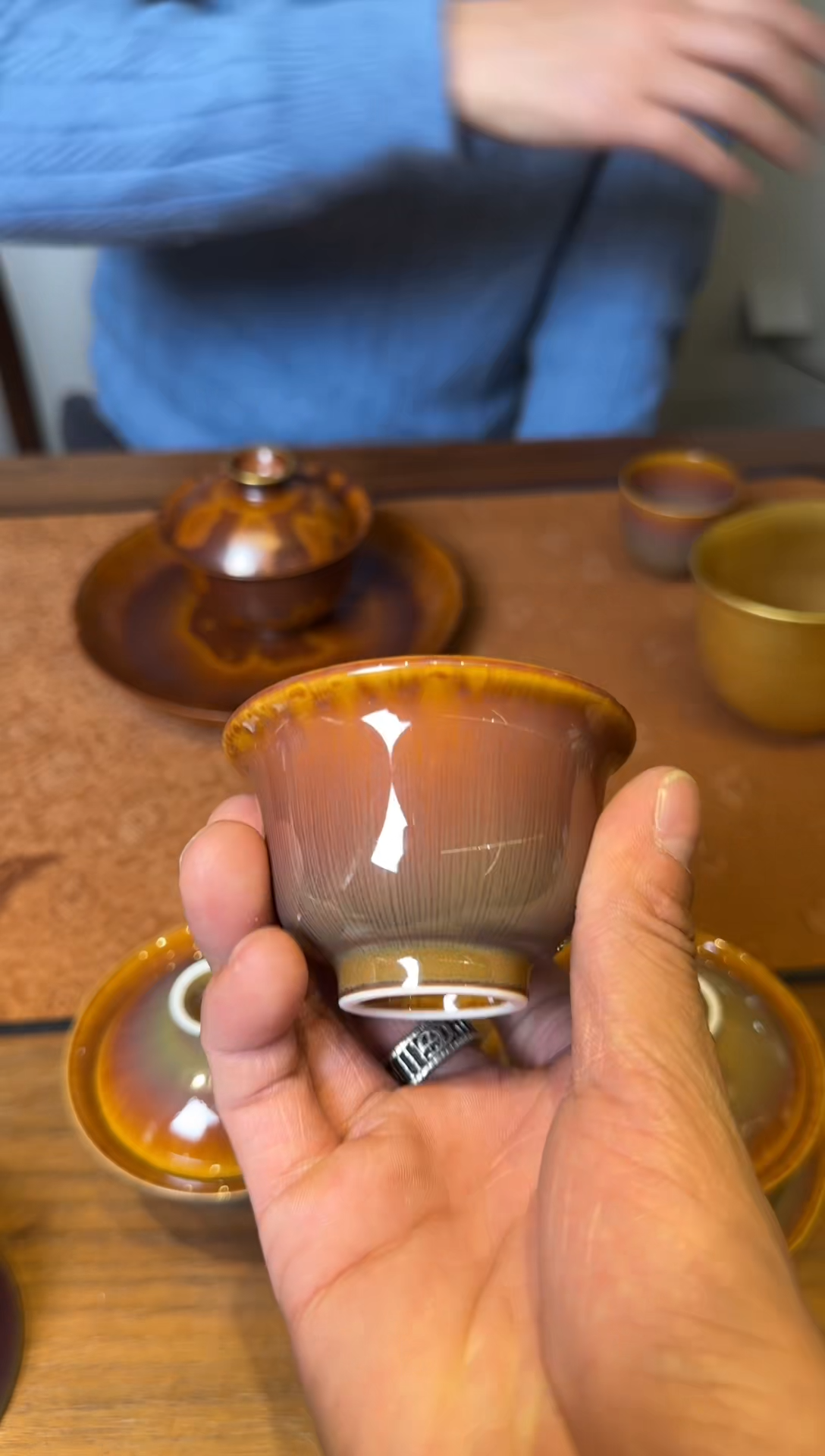 皮*丘荣器 紫毫 小压手杯