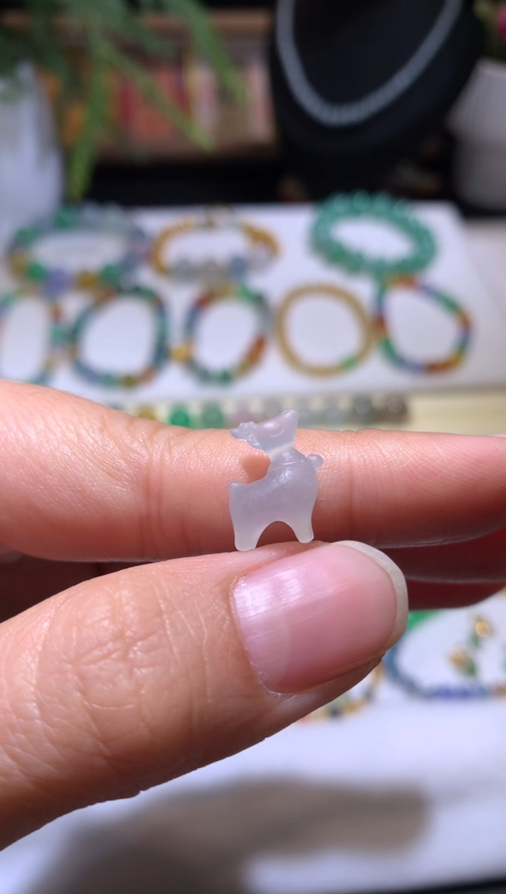 【闪购商品】定制翡翠未镶嵌小鹿1200+120