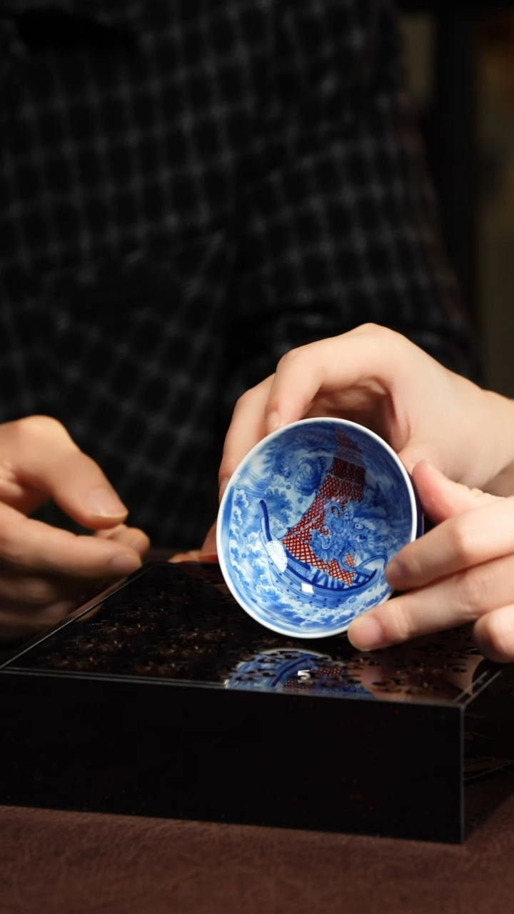 【闪购商品】S永明尚玩明均釉一帆风顺普洱杯