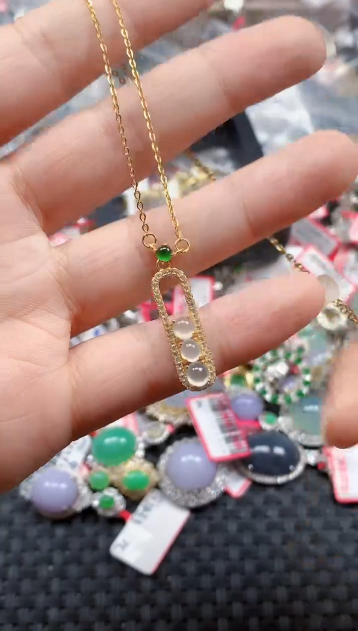 银S925镶嵌戒指翡翠天然A货缅甸翡翠