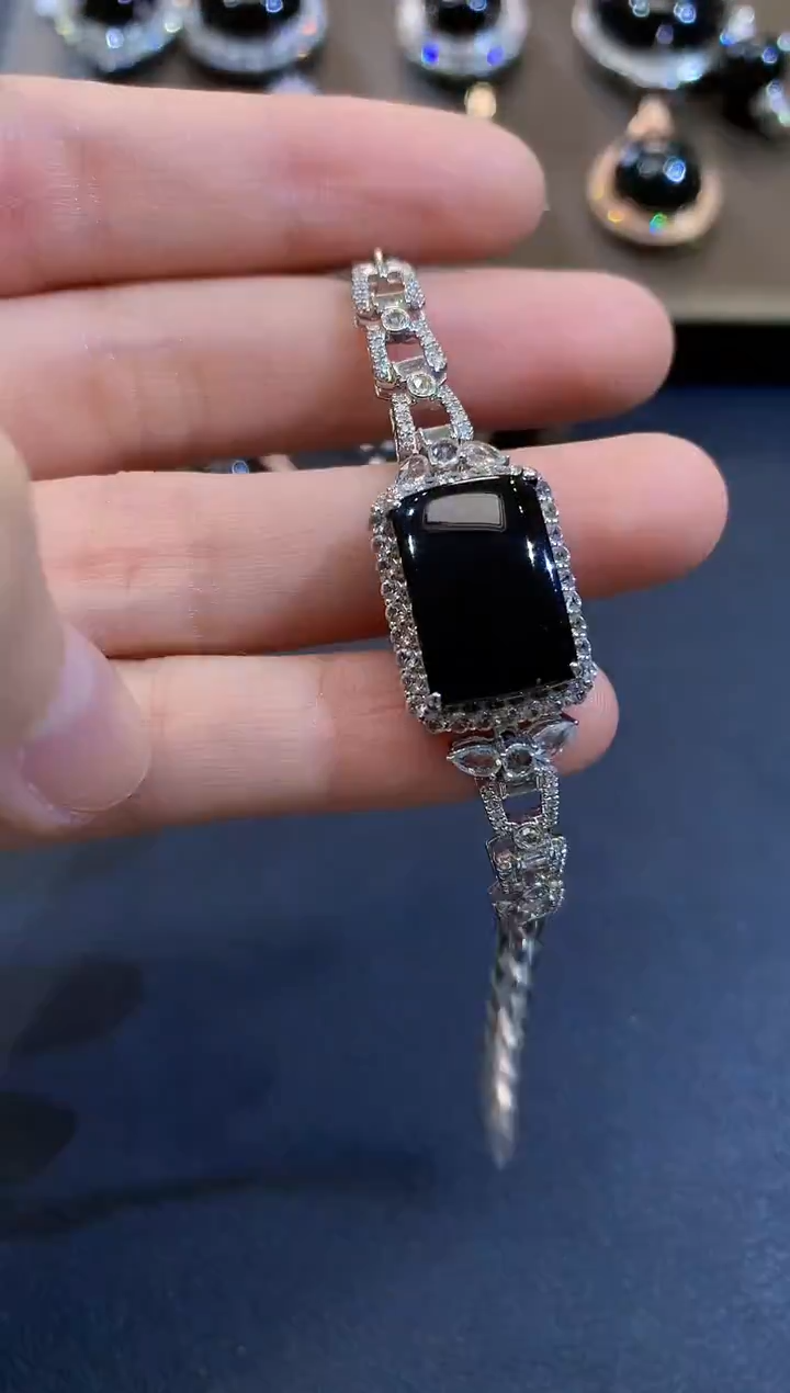 18K金镶嵌手链翡翠S24