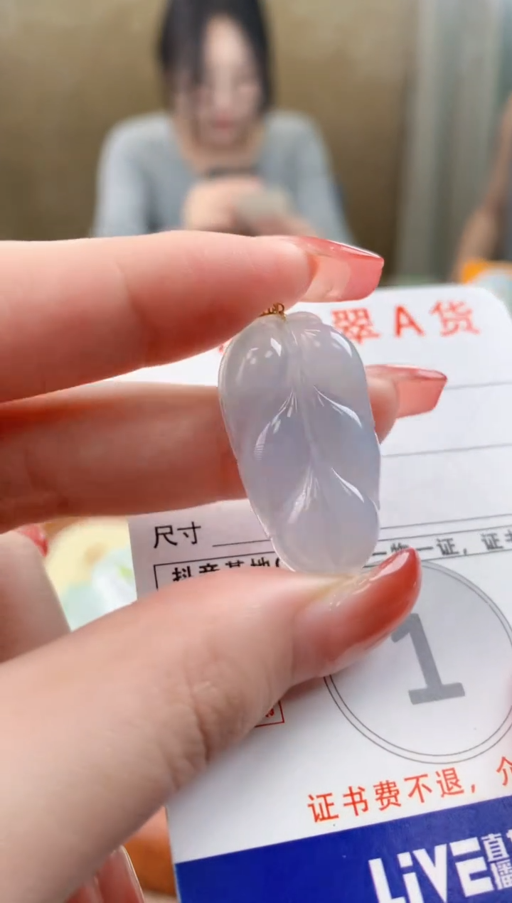 颈饰未镶嵌翡翠 天然A货翡翠挂件