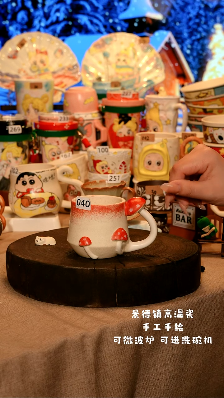 陶瓷040景德镇原创设计师款高温陶瓷手工手绘餐具碗盘子