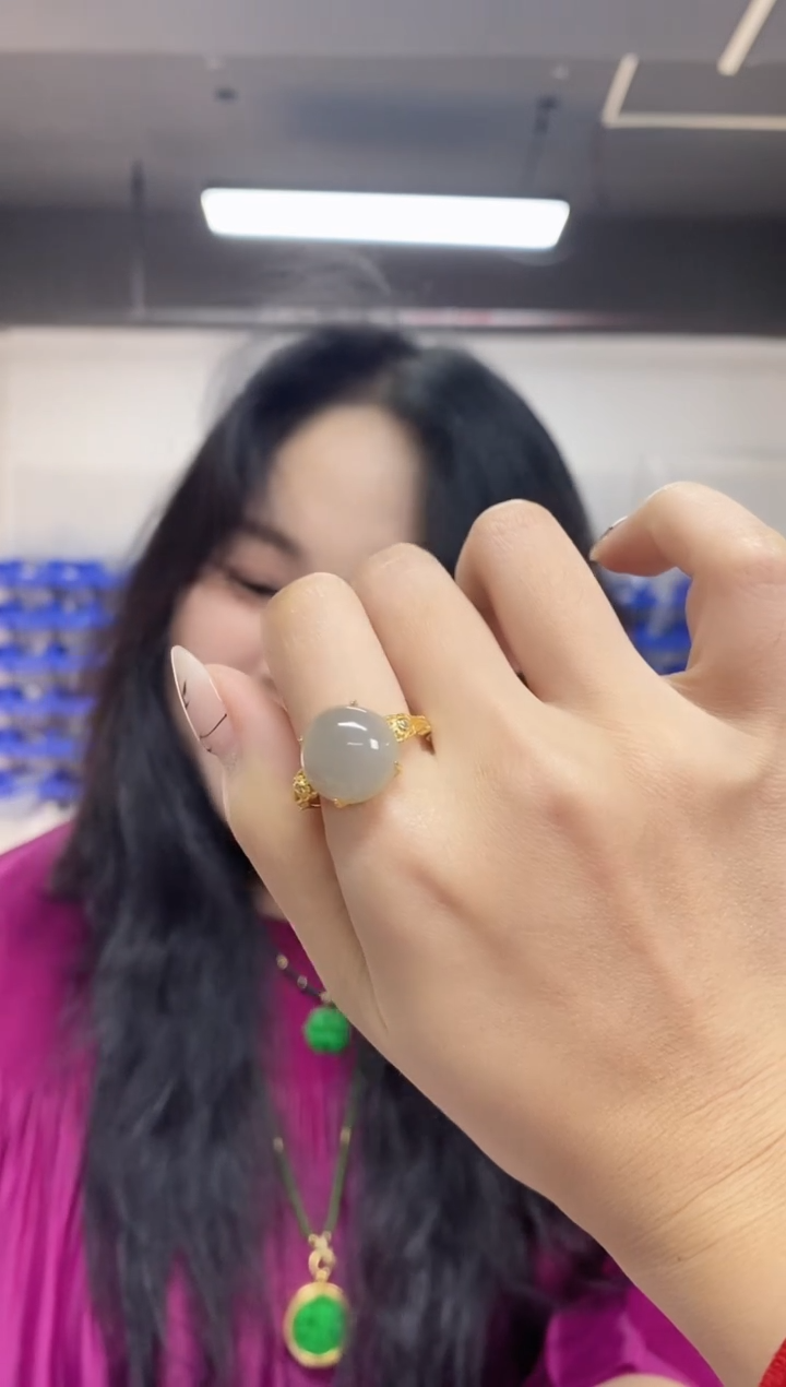 【闪购商品】和田玉戒指未镶嵌多样性发其一颜色微差