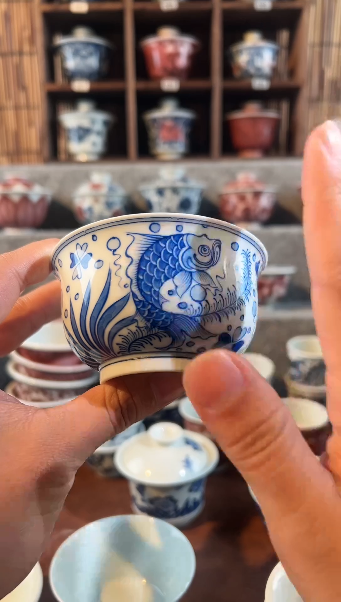 【闪购商品】天禄言瓷鱼藻杯子