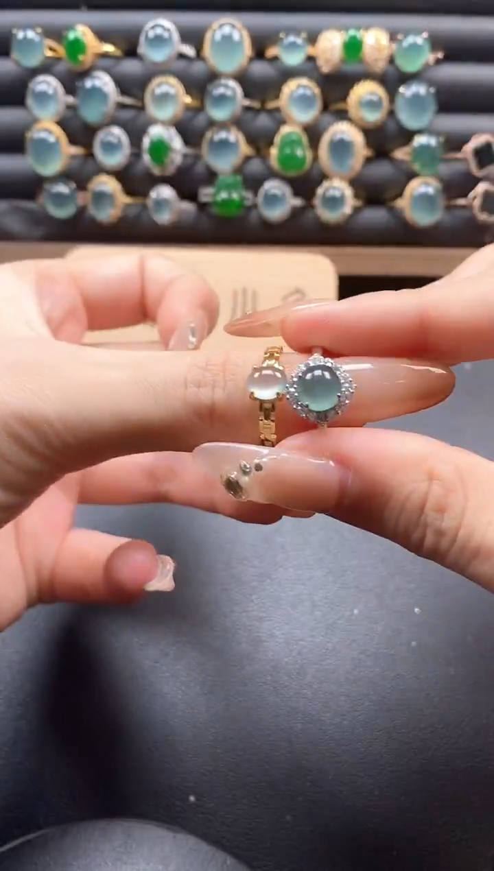 银S925镶嵌戒指翡翠51511