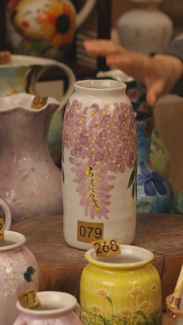 陶瓷景德镇设计师手作花器摆件侘寂风@M079@