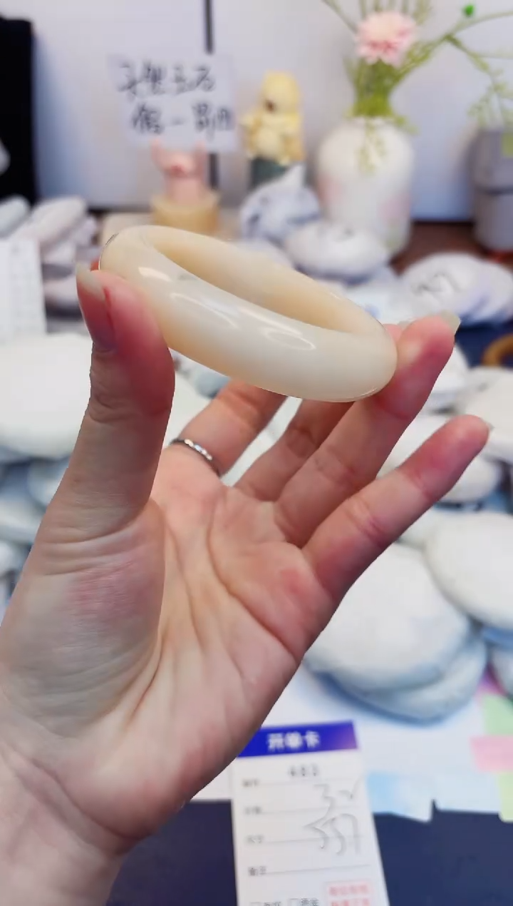 【闪购商品】石英质玉手镯未镶嵌483-财气镯-圈口55