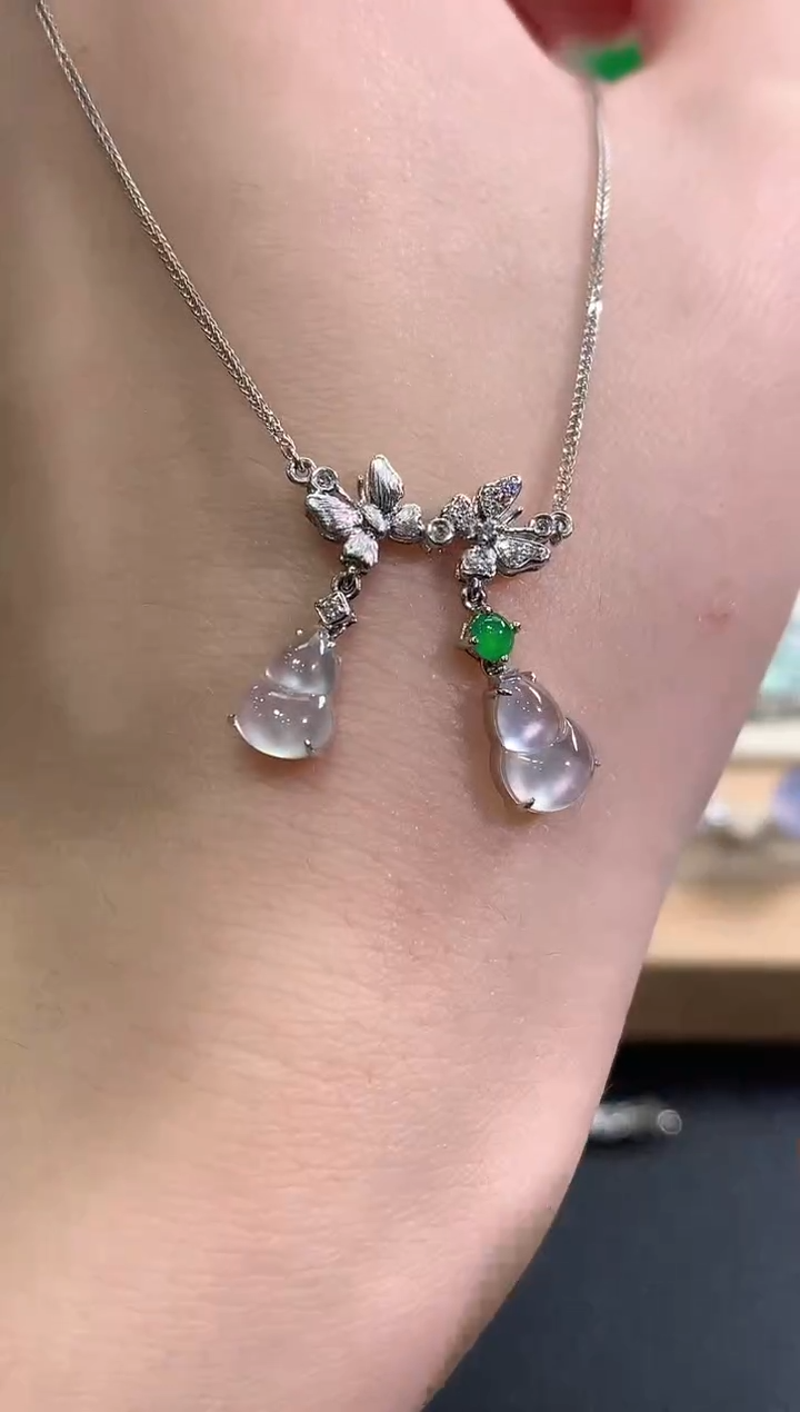 套链18K金镶嵌翡翠冬日珠宝Q53