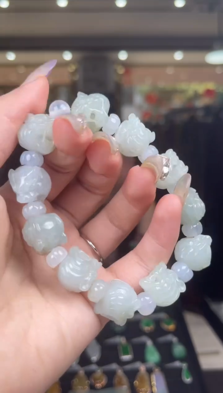 未镶嵌手串翡翠14 号标签撕毁不退换