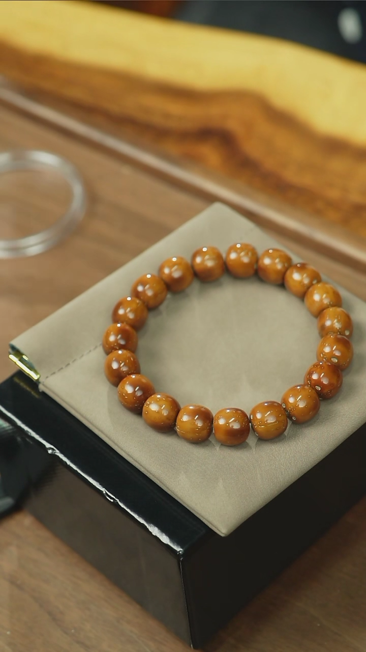 【闪购商品】紫金鼠手串咖皮火焰纹油核实心老型12x11