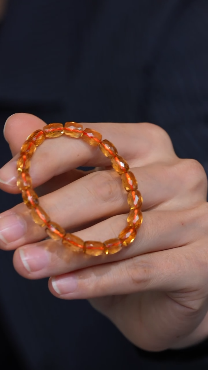 【闪购商品】水晶手串未镶嵌黄水晶钻切手串/多样性发其一