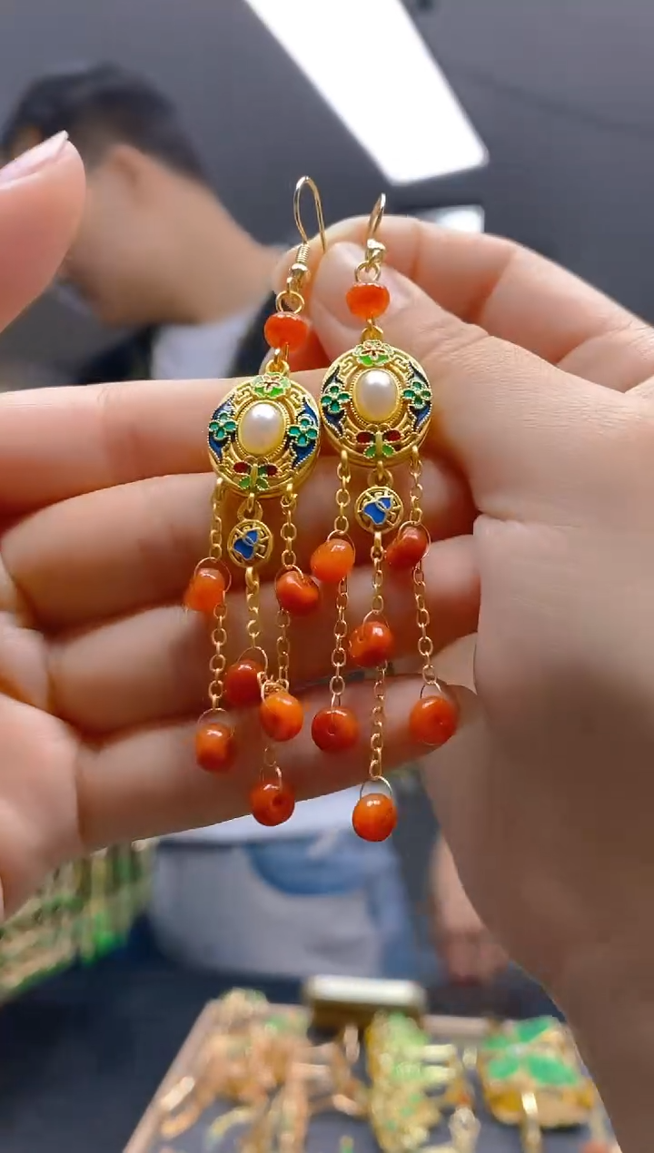 【闪购商品】翡翠耳饰合金112翡翠耳钩