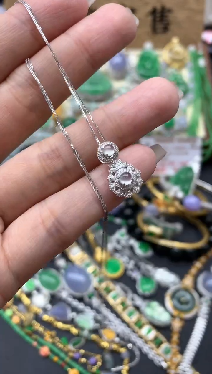 【闪购商品】翡翠颈饰18K金镶嵌140-中国好珍宝·