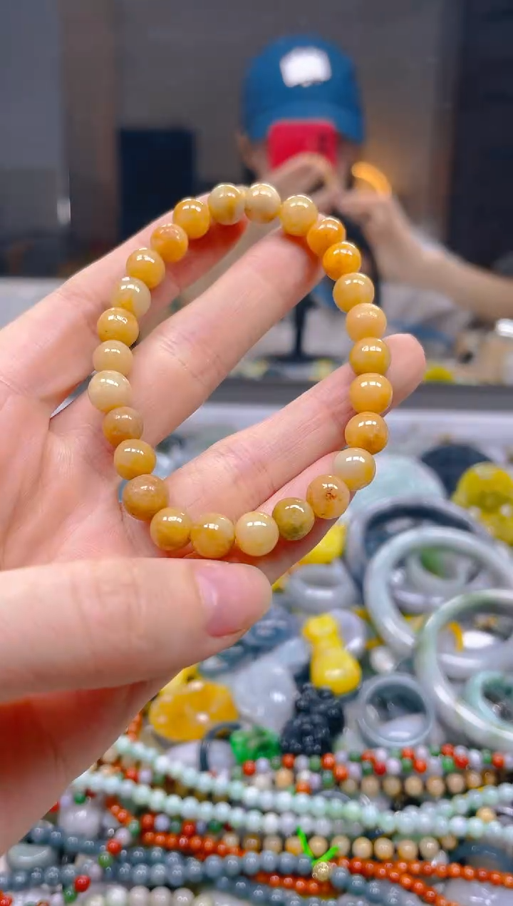 翡翠未镶嵌颈饰7MM/R/翡翠A货一图一物