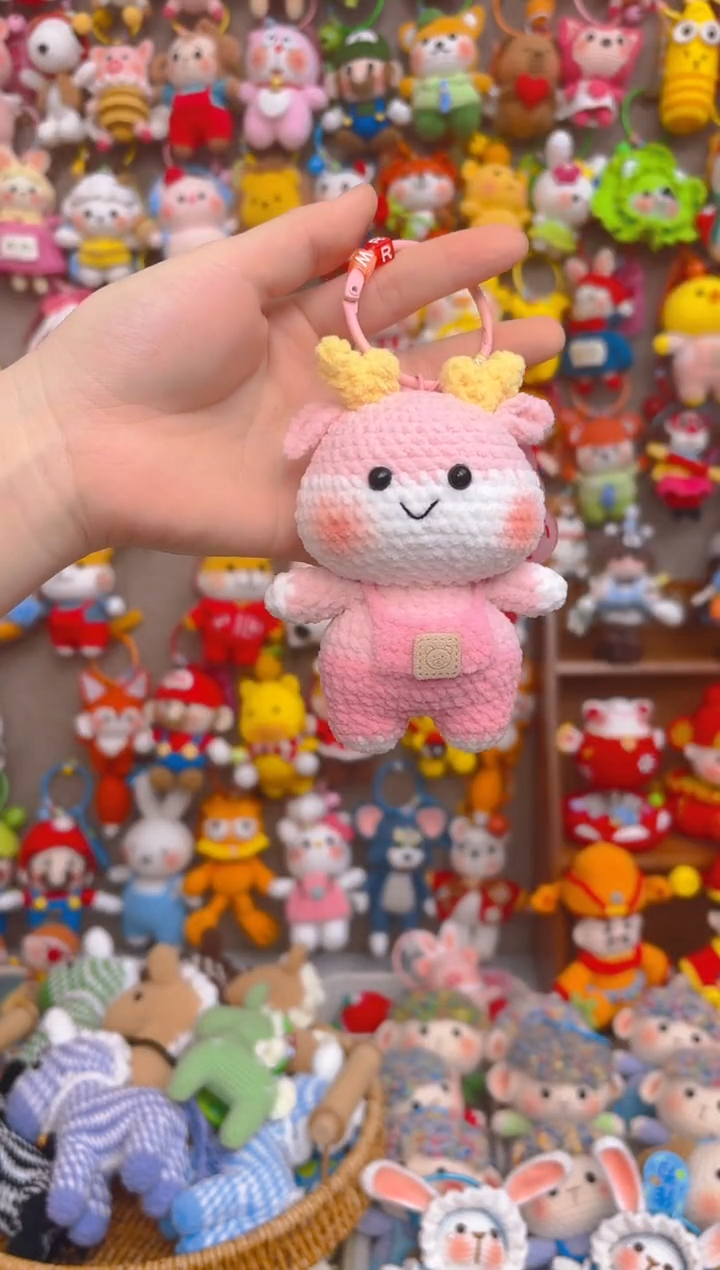 纯手工制作毛线钩织成品生肖龙