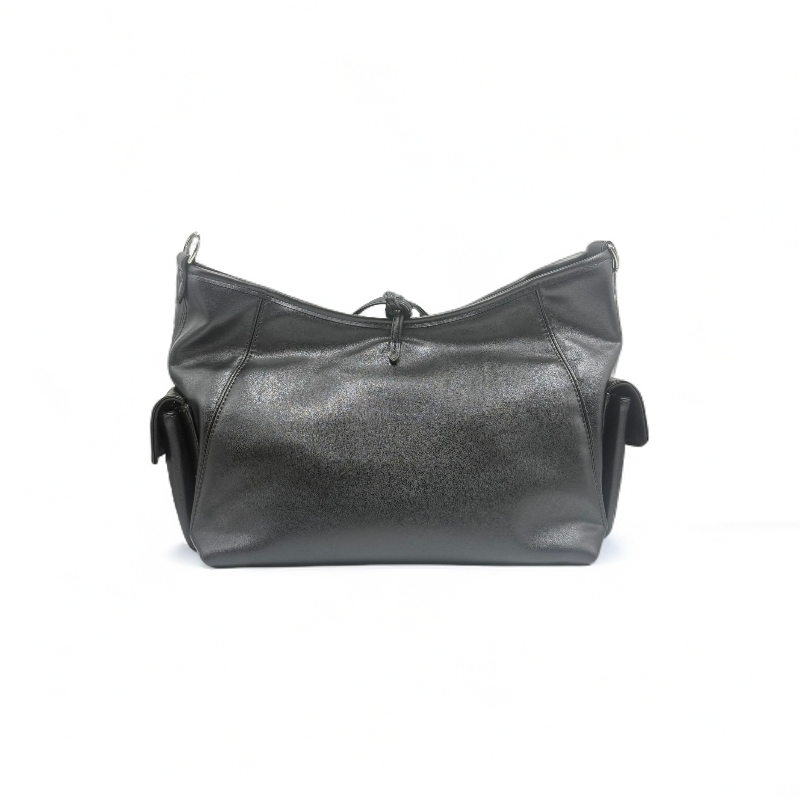 LQ-WITH-QUEEN真皮女包腋下饺子大黑色 0240