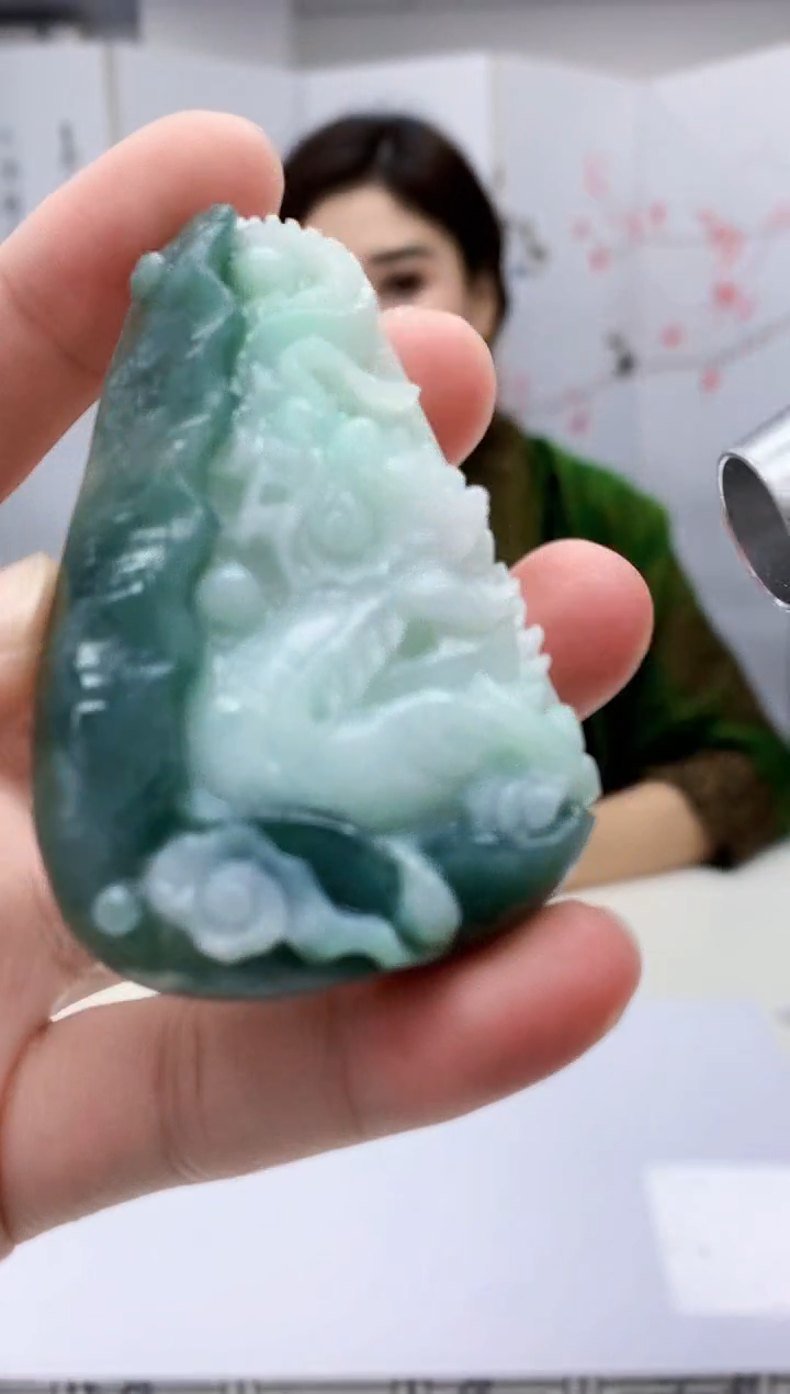 【闪购商品】定制翡翠未镶嵌4829bb-毛货挂件22