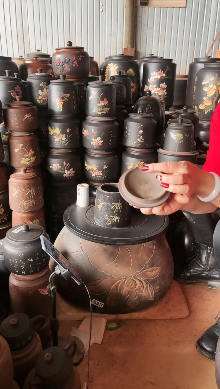 【闪购商品】壶大大瑕疵茶叶罐100克黑色 827