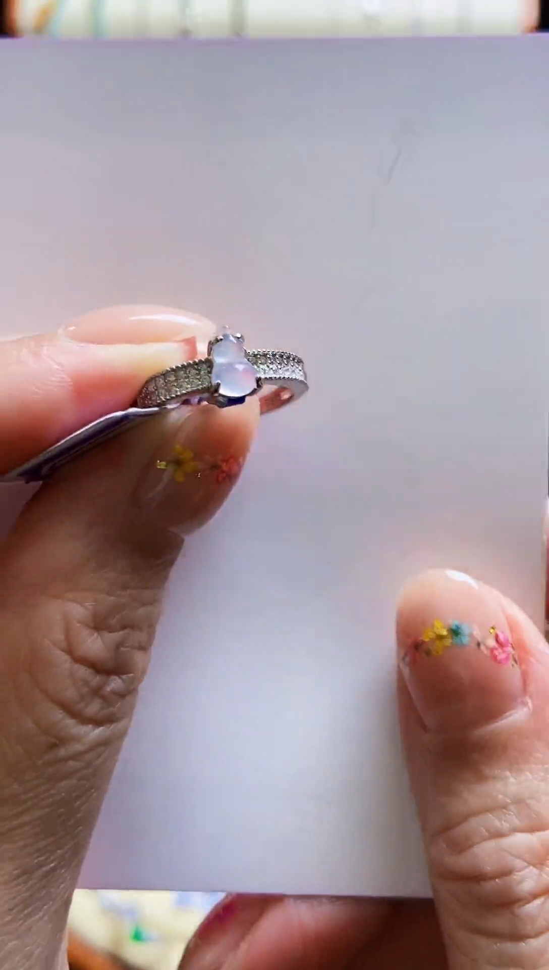 翡翠银S925镶嵌耳饰戒指