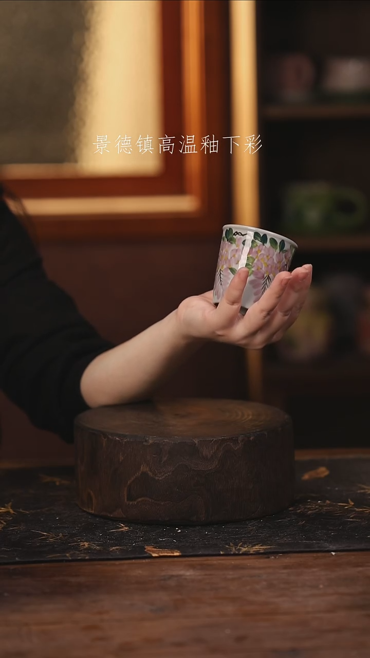 陶瓷景德镇高温釉下手绘陶瓷@L229@