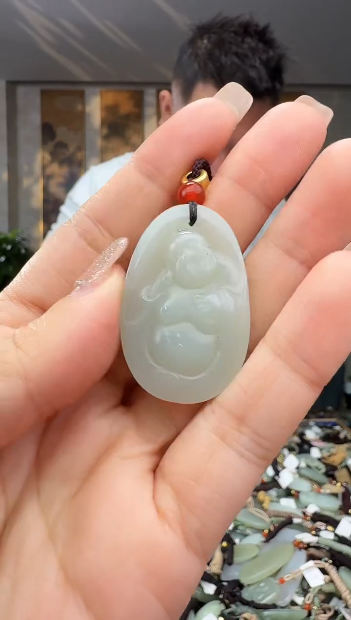 颈饰未镶嵌和田玉拍一发一多样性发货