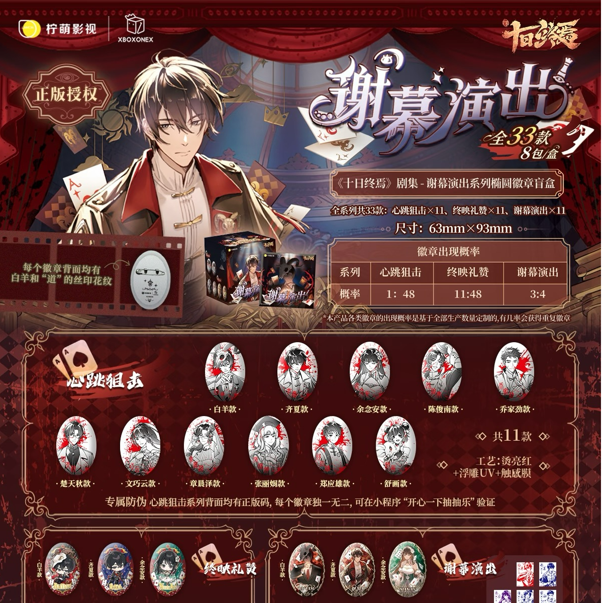 十日终焉-谢幕演出系列徽章盲盒