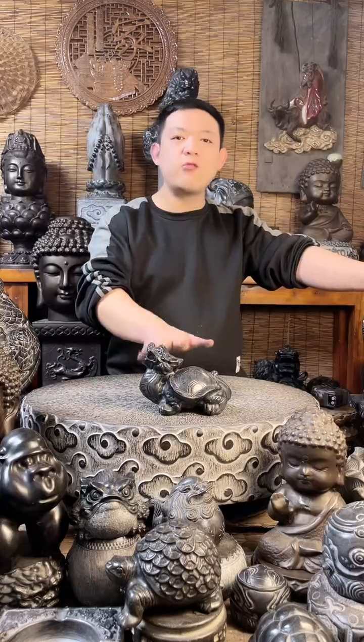 【闪购商品】15龙龟天然青石雕刻