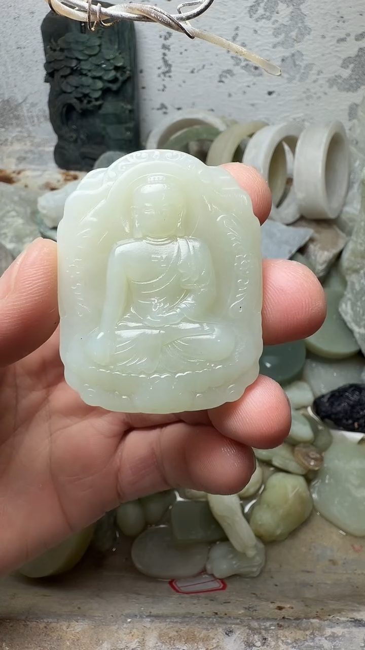 颈饰未镶嵌和田玉羊属相守护神