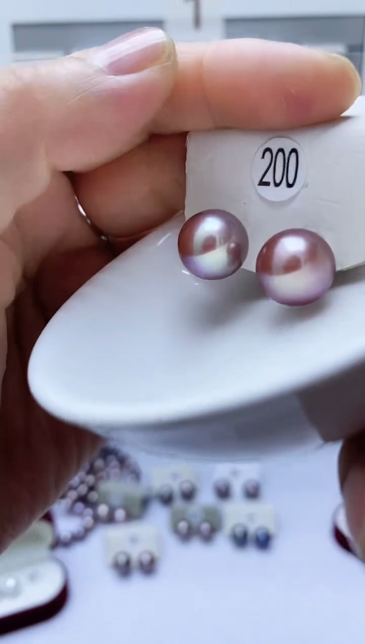 【闪购商品】淡水珍珠耳饰银S925镶嵌200