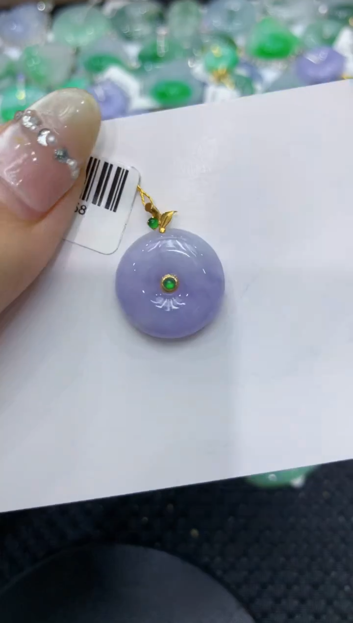 【闪购商品】翡翠颈饰18K金镶嵌222222222