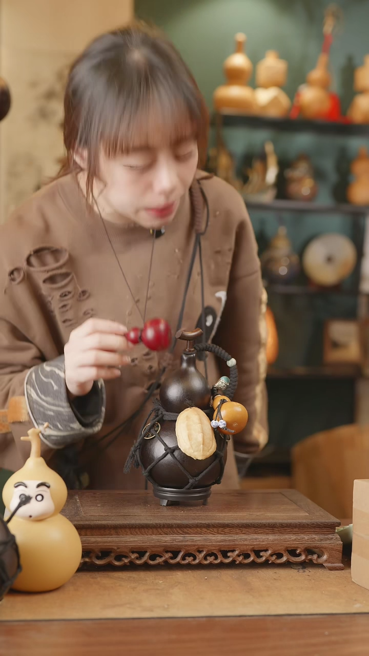 【闪购商品】169号精品天然大漆工艺防渗内胆酒葫芦~