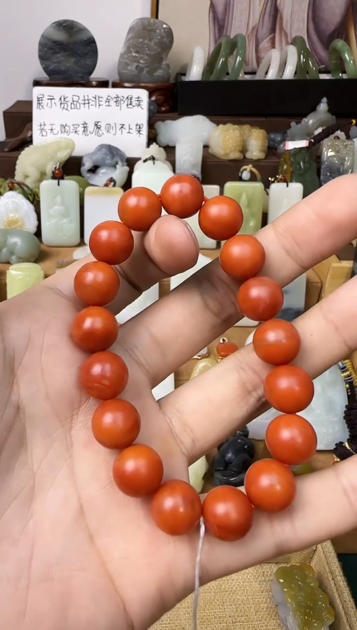 【闪购商品】玛瑙/玉髓颈饰未镶嵌南红手串