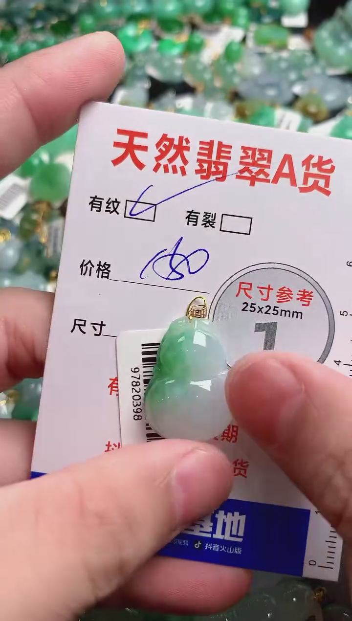 翡翠18K金镶嵌颈饰0817734838