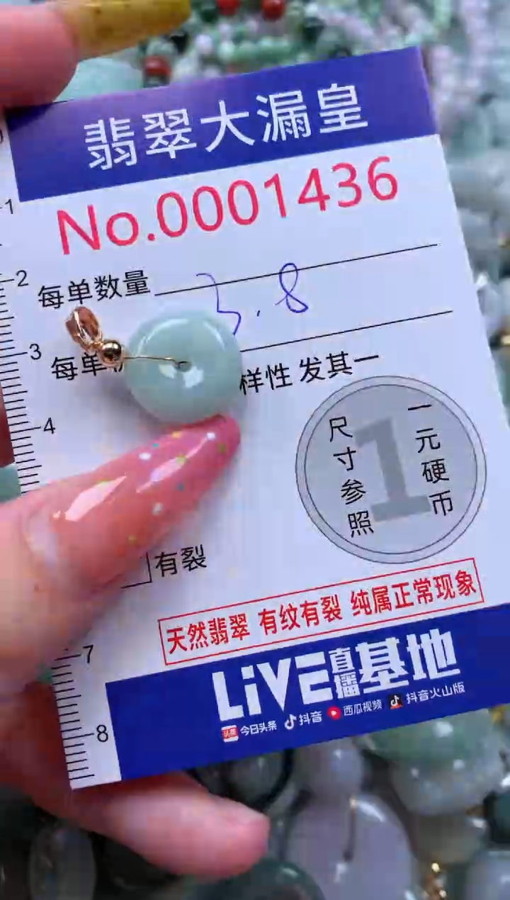 翡翠未镶嵌吊坠(不含链)1436