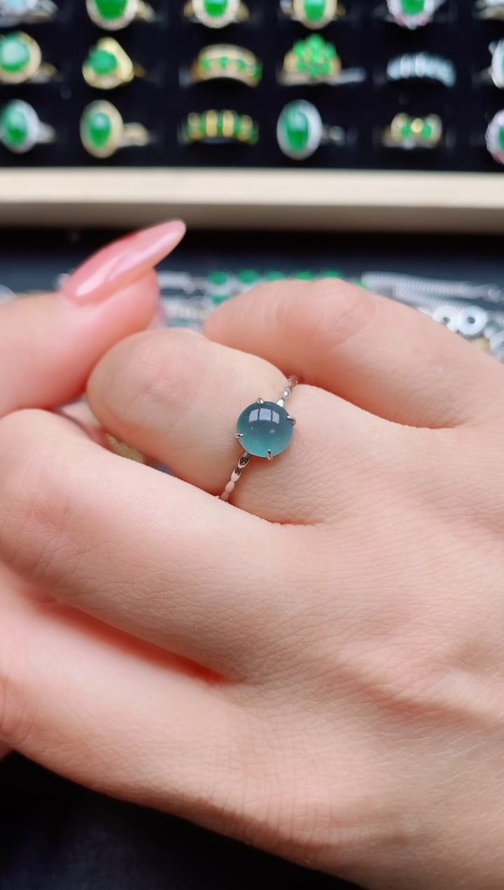 【闪购商品】翡翠戒指银S925镶嵌231321