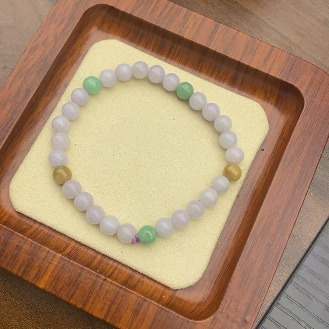 天然缅甸翡翠多宝手串