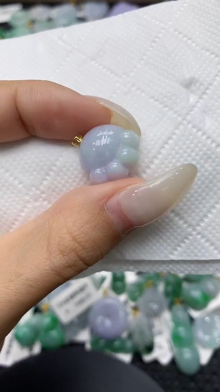 颈饰18K金镶嵌翡翠11111111111