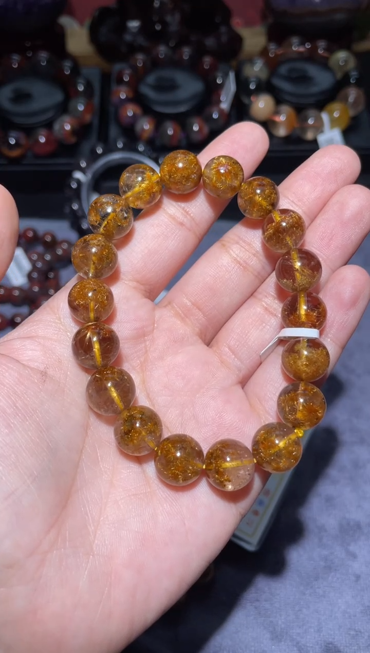 【闪购商品】水晶手链未镶嵌钛晶花12mm