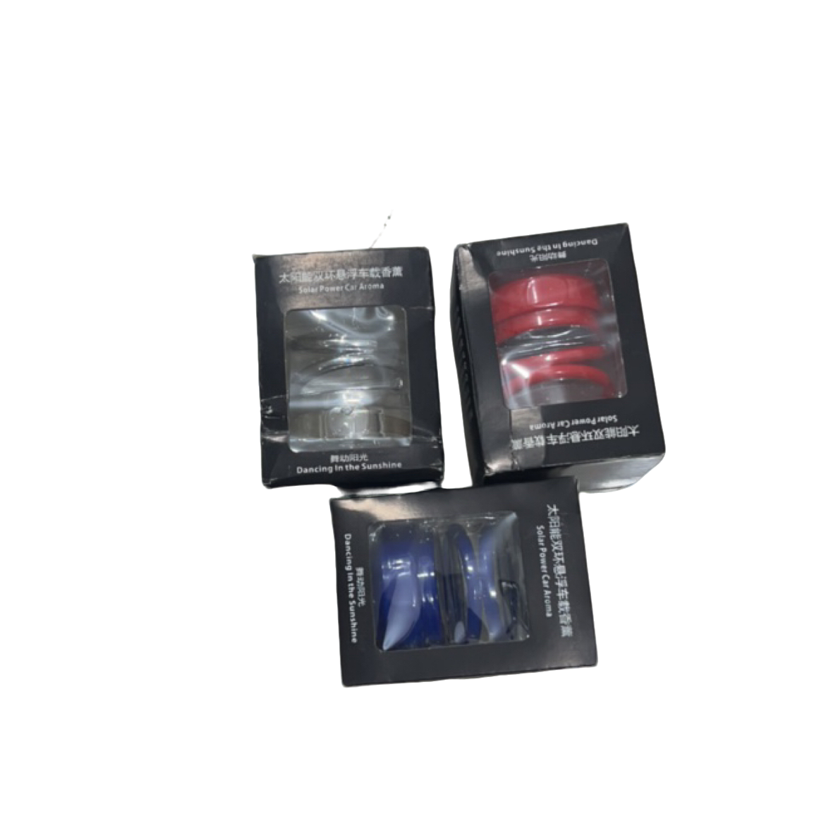 颜色不挑太阳能双环悬浮车载香薰摆件